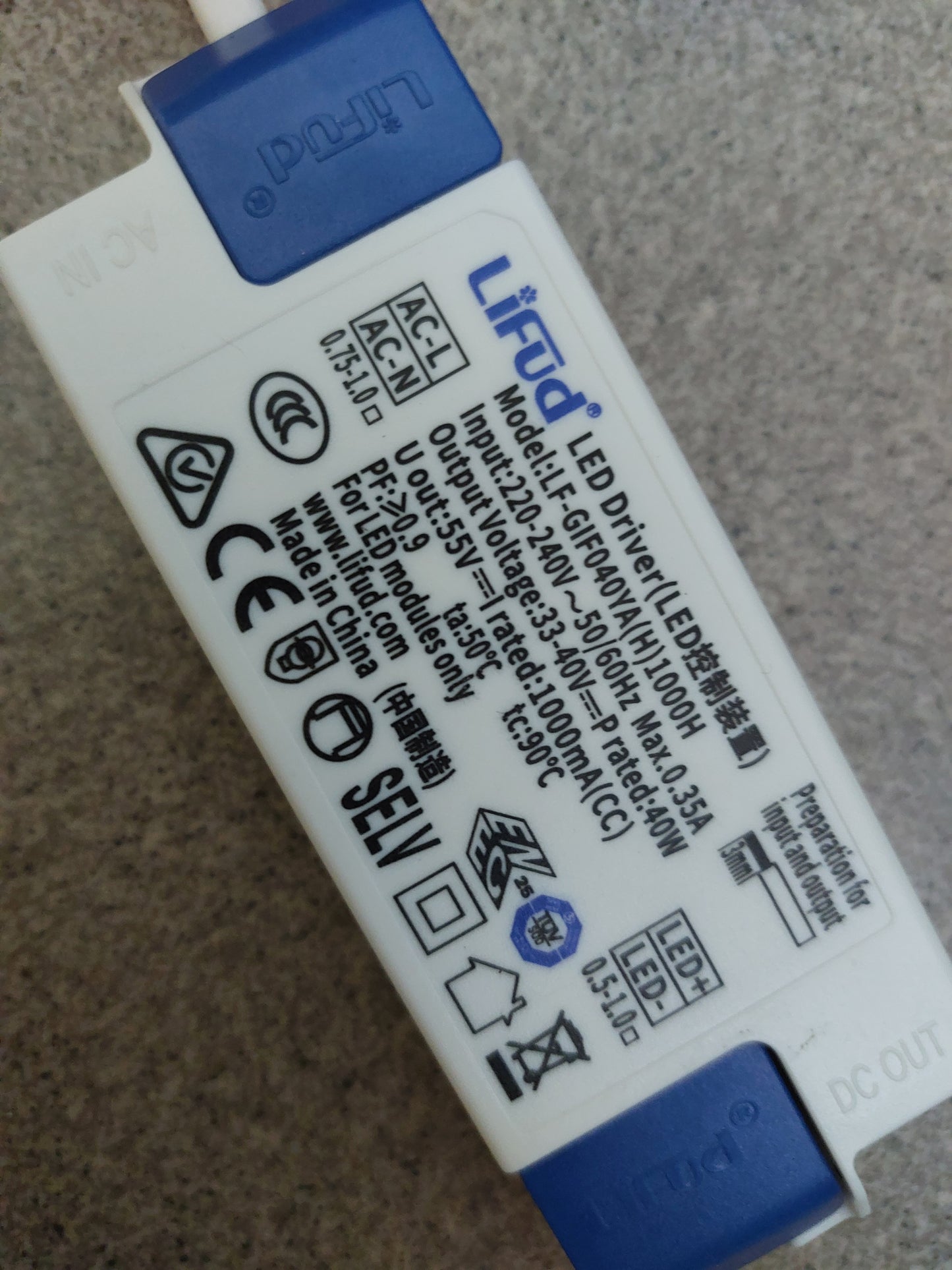 Toiteplokk 33-40V 40W LED paneelile