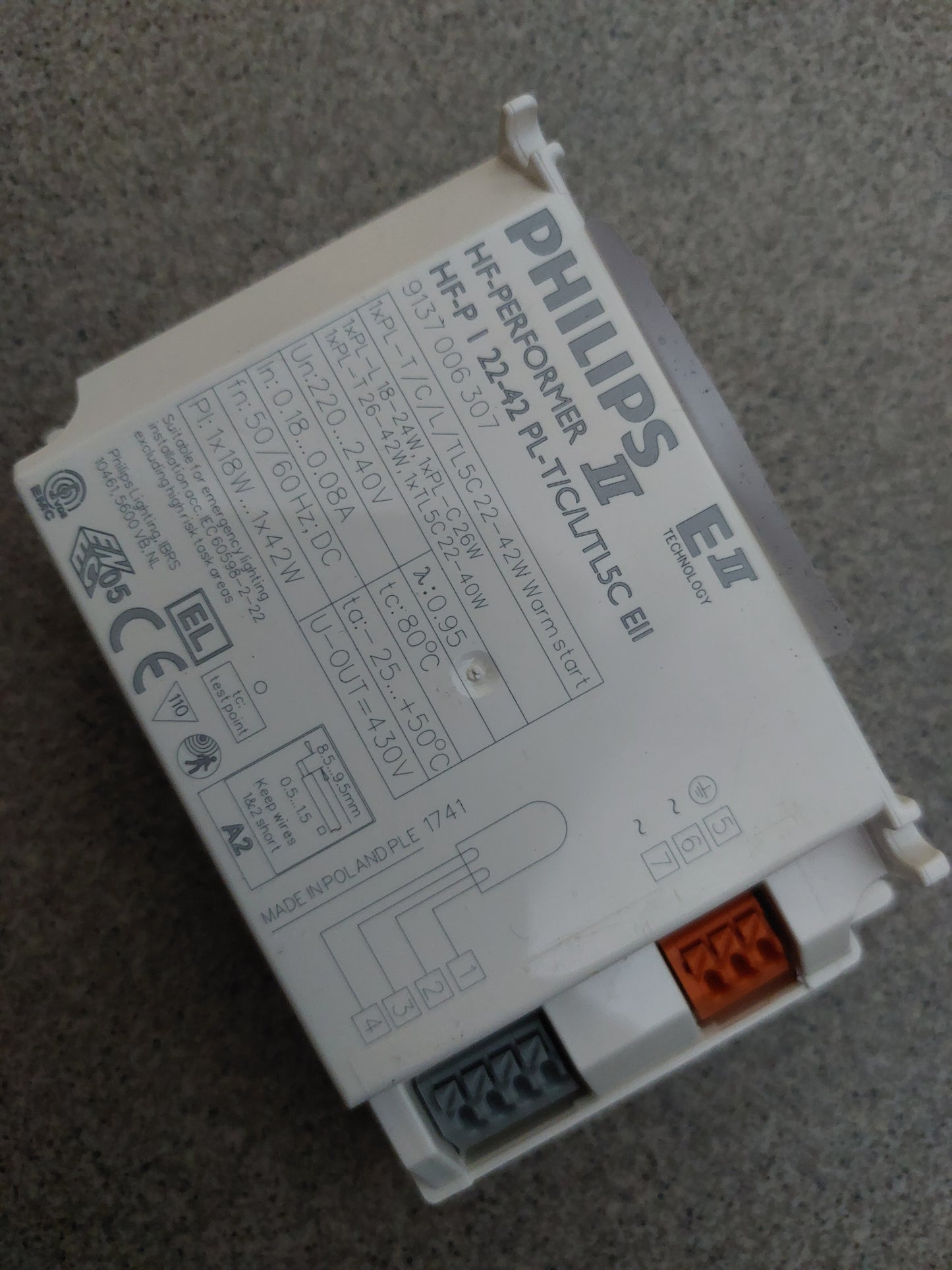 Elektrooniline liiteseade Philips HF-P 2 22–42 PL-T/C/L/TL5C EII