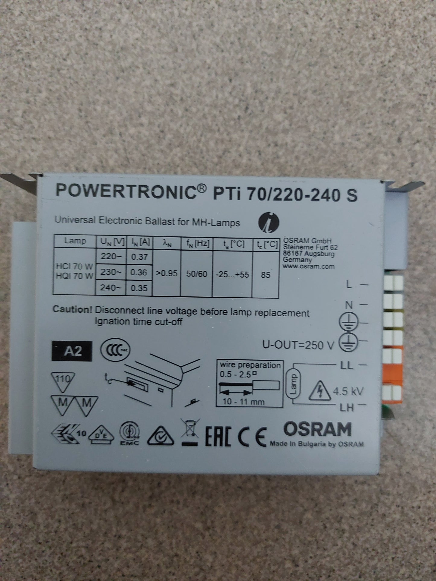 Toiteplokk Powertronic Pti S 70 W, 220–240 V