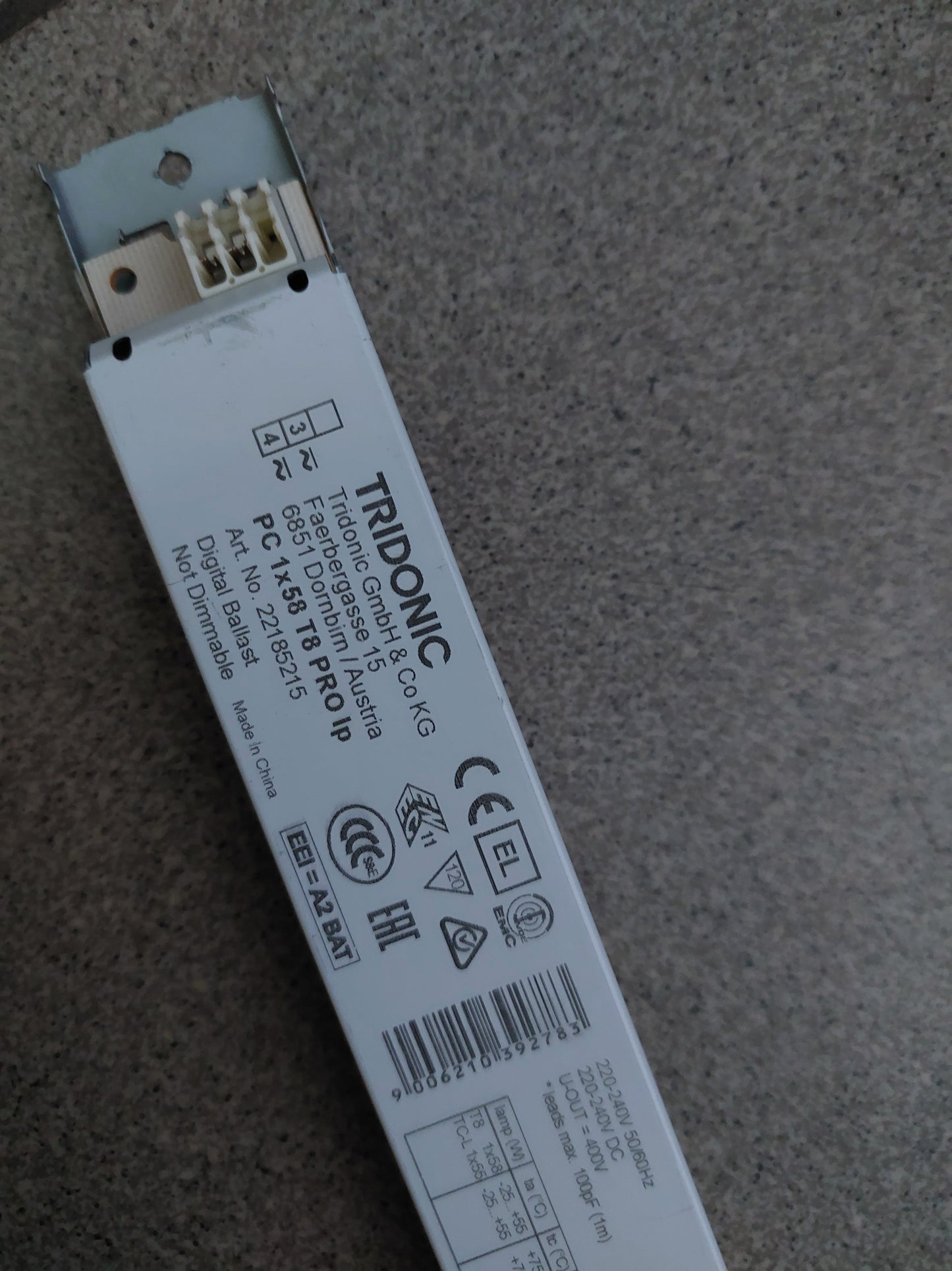 Toiteplokk PC 1/58 T8 PRO lp, 1×58 W T8