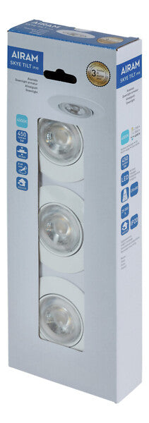 Ripplaevalgusti LED 5W 4000K 450lm IP20 valge Ø82mm