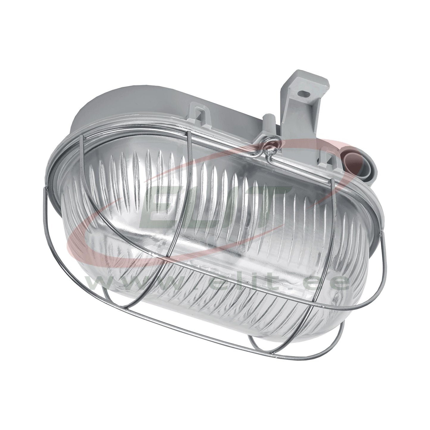 Seina- ja laevalgusti OVAL E27 max 75W IP44 hall metallrestiga