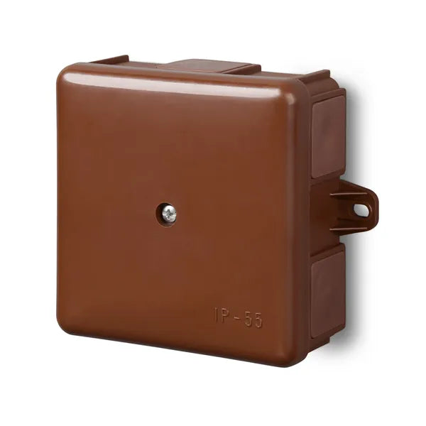 Harukarp koonustega 86×86×39 mm IP55 pruun