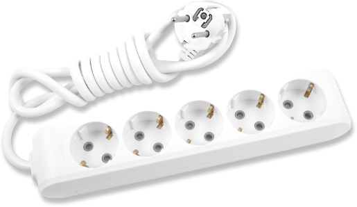 Pikendusjuhe 5 pesaga 1,5 m 3G1,5mm² 16A valge