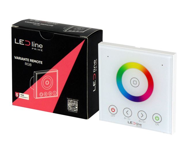 RGB LED-riba seinakontroller RF 2,4GHz valge
