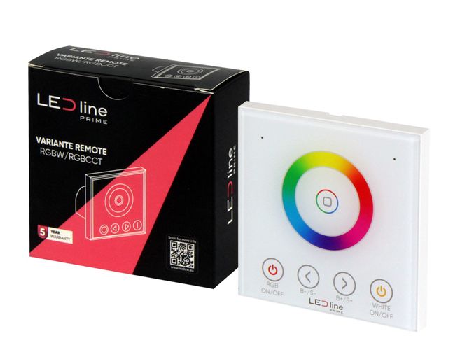 RGBW/RGB+CCT LED-riba seinakontroller RF 2,4GHz valge