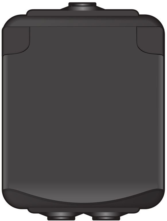 Pistikupesa pinnapealne, must, IP44, NORWESCO