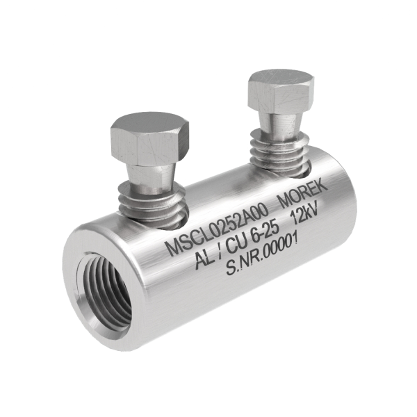 Poltjätkuhülss MSCL025, 6-25mm2 Al/Cu, 2 polti, MOREK