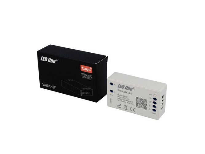 LED-kontroller 12–24 V, 3 × 5 A, Wi-Fi Tuya + RF