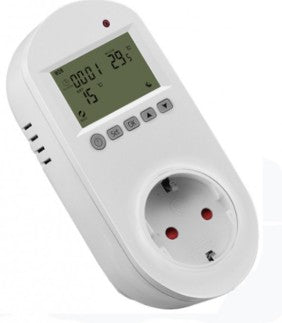 Pistikuga taimer radiaatorile valge