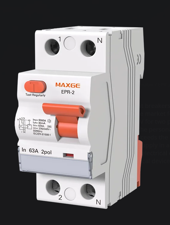 Rikkevoolukaitselüliti 2P (1P+N) 25A 10kA Rikkevoolukaitselülitid