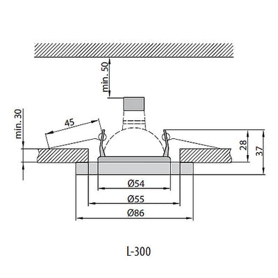 Ripplaevalgusti L-300 kroom Misc