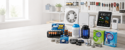 Patareid, uksekellad, ventilaatorid, sääsetõrjevahendid, magnetid ja ilmajaamad Elektripood.ee e-poes.