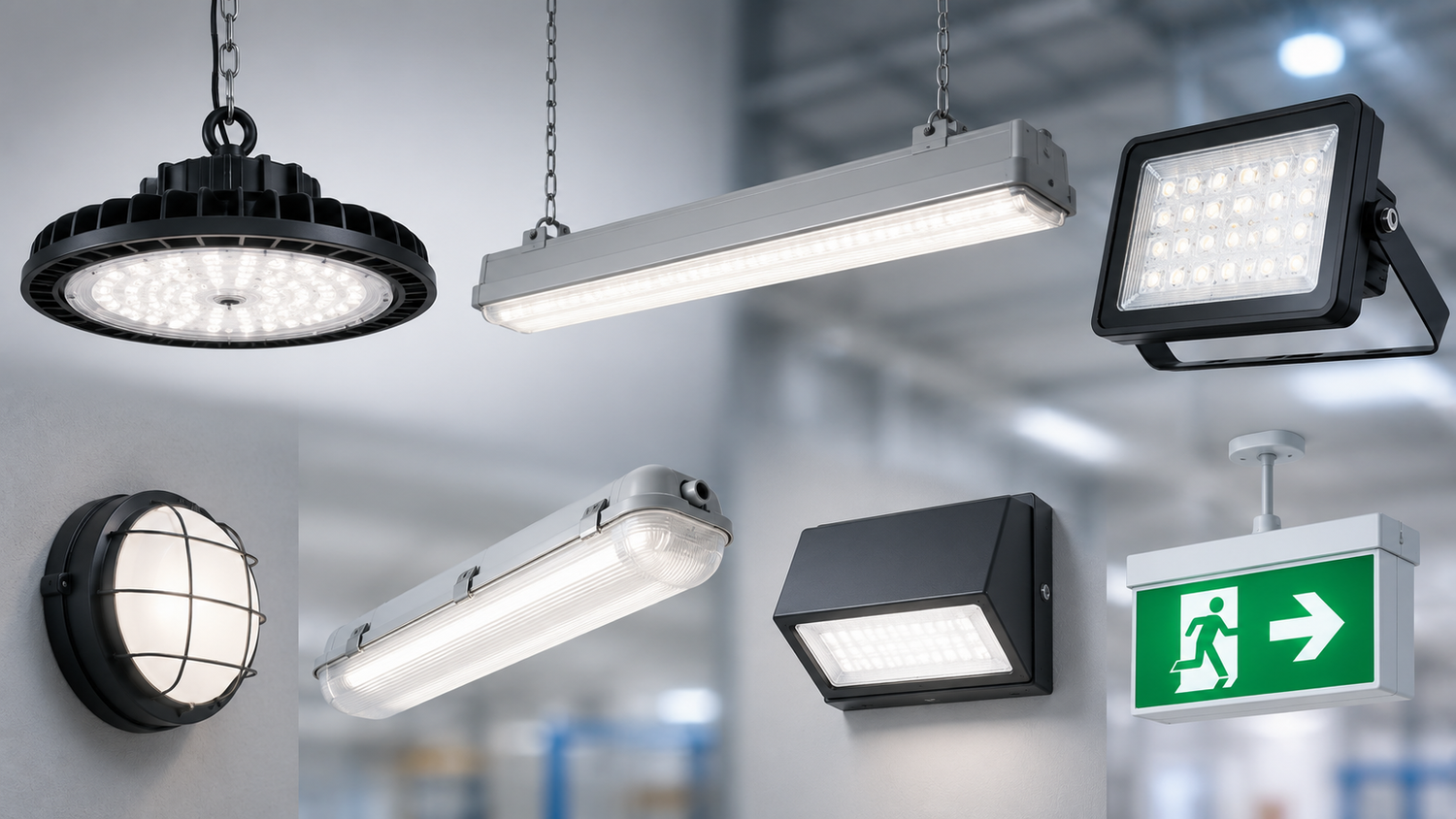 LED-tööstusvalgustid ladudesse, tootmishoonetesse, töökodadesse ja muudesse äripindadesse energiasäästliku ning võimsa valgustuse loomiseks.