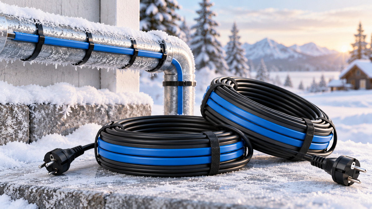 Self-regulating pipe heating cables