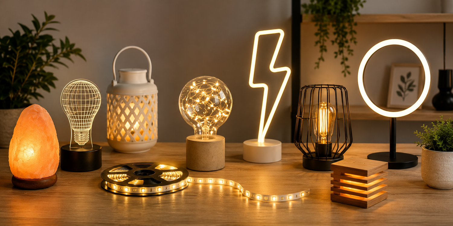 Stiilsed LED-dekoratiivvalgustid kodudesse ja äripindadele hubase, elegantse ning energiasäästliku valgustuse loomiseks.