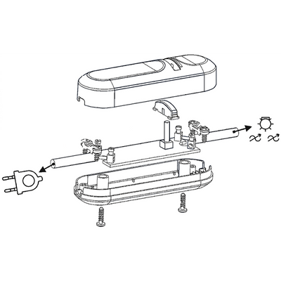 Puutedimmer 150W 230V valge 40000h IP20