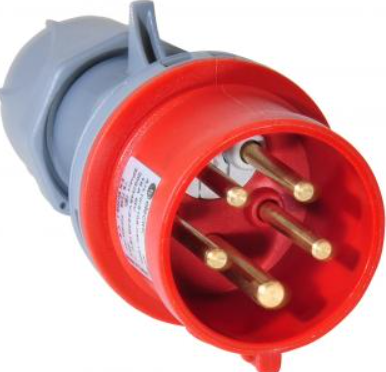 Pistik faasivahetajaga 16A IP44 punane