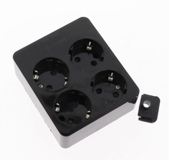 Pikendusjuhtme pistikupesa pp 4x valge must