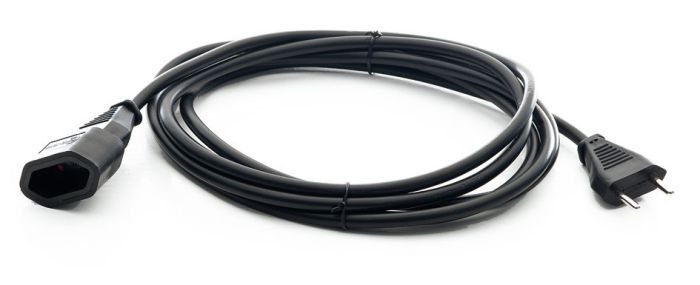 Jätkujuhe 3m kummikaabel 2x1,0 10A must IP44