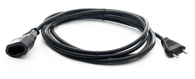 Jätkujuhe 3m kummikaabel 2x1,0 10A must IP44