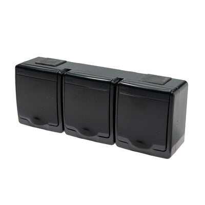 Pistikupesa 3-ne must IP44