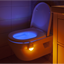 Öövalgusti LED WC 0,13W 5 lm 2000K RGB+W 3×AAA IP20 sensoriga valge 50×85×137 mm