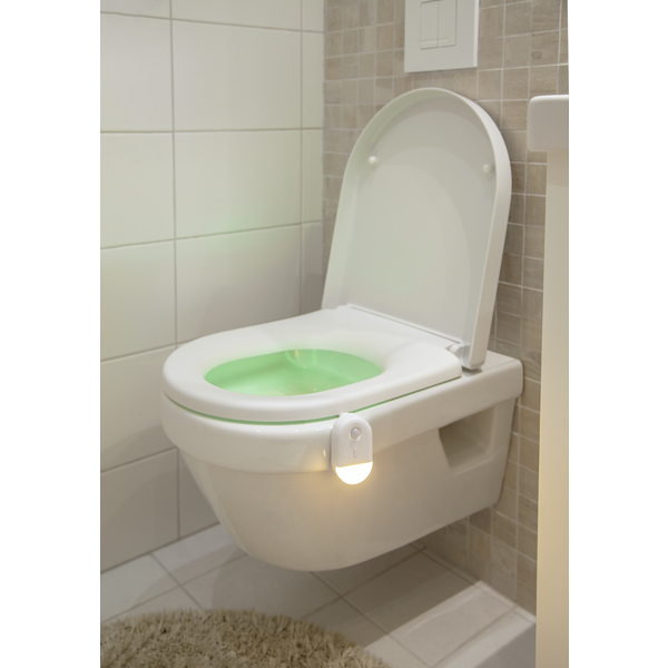 Öövalgusti LED WC 0,13W 5 lm 2000K RGB+W 3×AAA IP20 sensoriga valge 50×85×137 mm