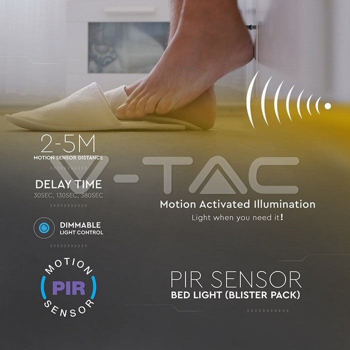 Öövalgusti sensoriga 2,8W 2-5m IP20 30000h 260lm IP20