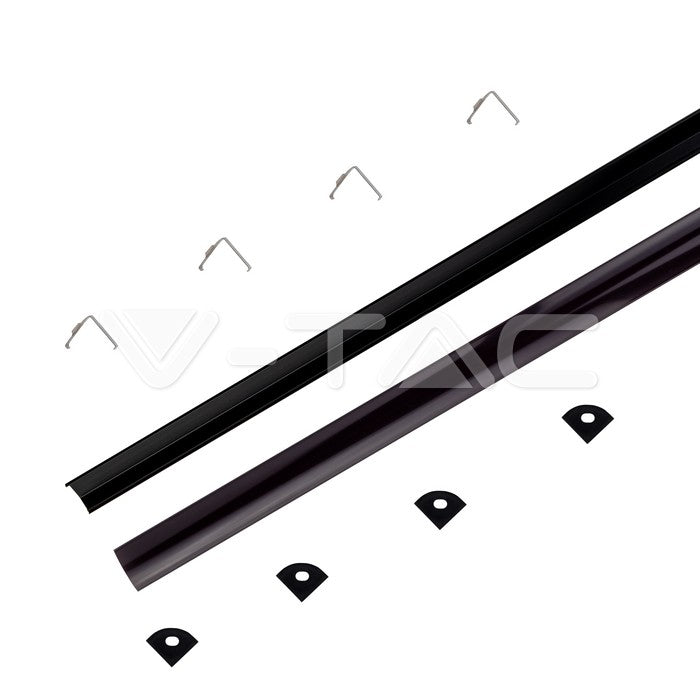 LED nurgaprofiil 15,8x15,8 2m must Alumiinium IP20