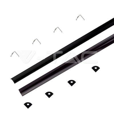 LED nurgaprofiil 15,8x15,8 2m must Alumiinium IP20