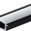 LED alumiiniumprofiil süv. 24,7x7mm 2m must, piimjas kate IP20