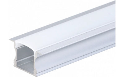 LED alumiiniumprofiil süv. 24,5x14,7 2m hall IP20