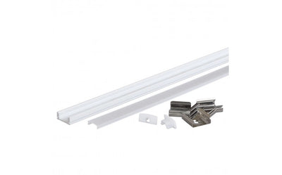 LED alumiiniumprofiil pp 17,4x6 2m valge IP20