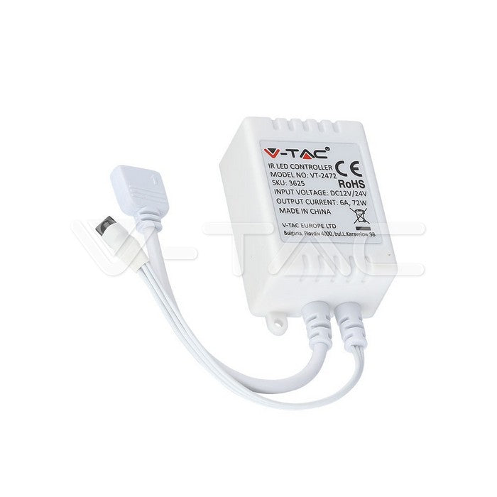 LED kontroller puldiga  3kanalit 72W 6A 2/24V IP20