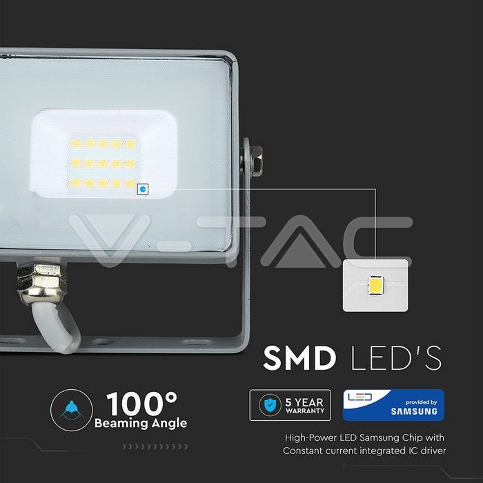 LED prožektor 10W 800 lm 4000K IP65 115×108×26 mm hall