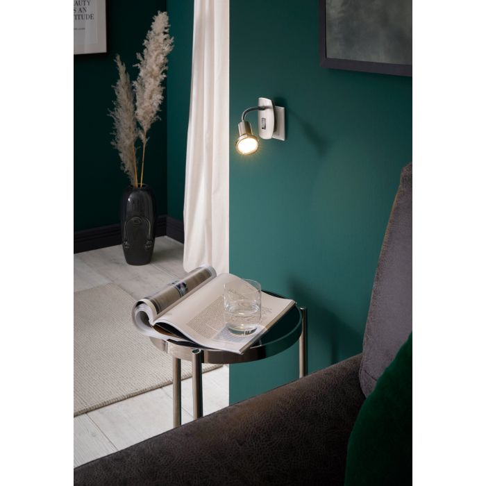 Seinalamp mini GU-10 250lm 3000K satiin IP20