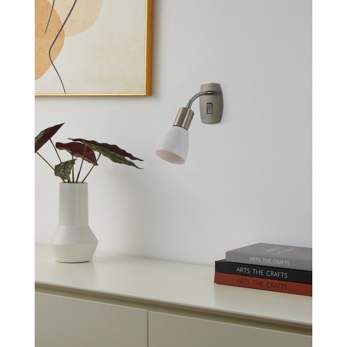 Seinalamp mini E14 satiin IP20