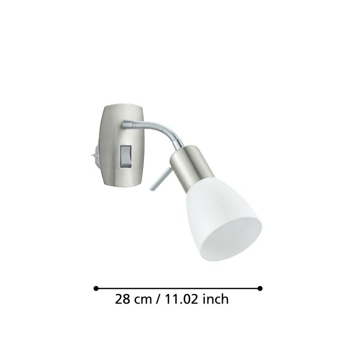 Seinalamp mini E14 satiin IP20