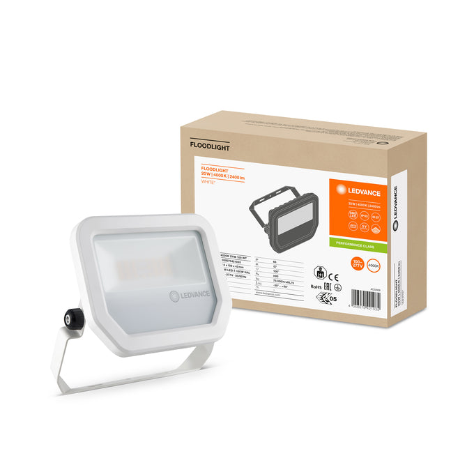 LED prožektor 20W 2400lm 4000K IP65 valge