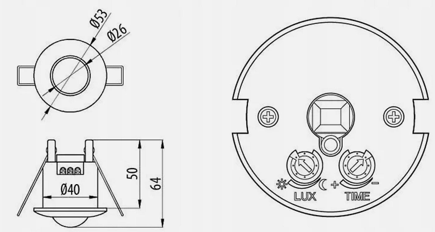 Liikumisandur pokreta süvistatav 360* valge
