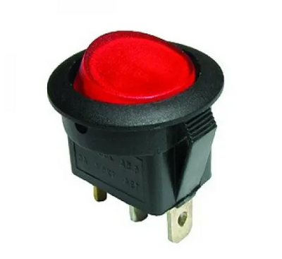 Klahvlüliti ON-OFF 6A ümmargune punane