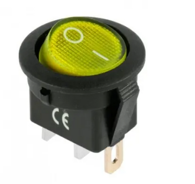 Klahvlüliti ümar ON-OFF 6A oranž