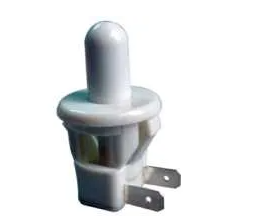 Nupp OFF-(ON) 19mm 2,5A nurgaga valge impulss