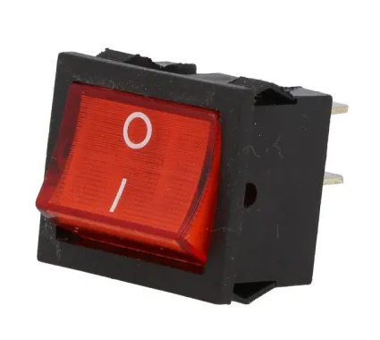 Klahvlüliti 2*ON-OFF 6A punane indikaatoriga