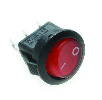 Klahvlüliti ON-ON 3A ümar punane
