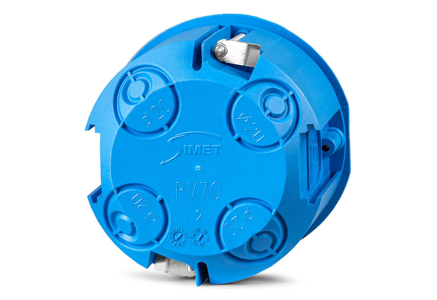 Harutoos kaanega d=73 h=60 sinine/valge, halogeenivaba