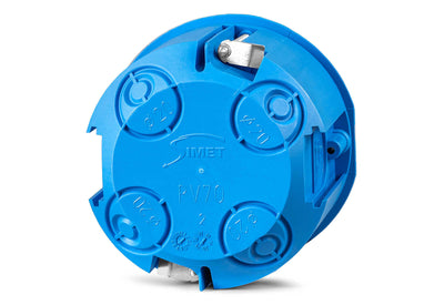 Harutoos kaanega d=73 h=60 sinine/valge, halogeenivaba