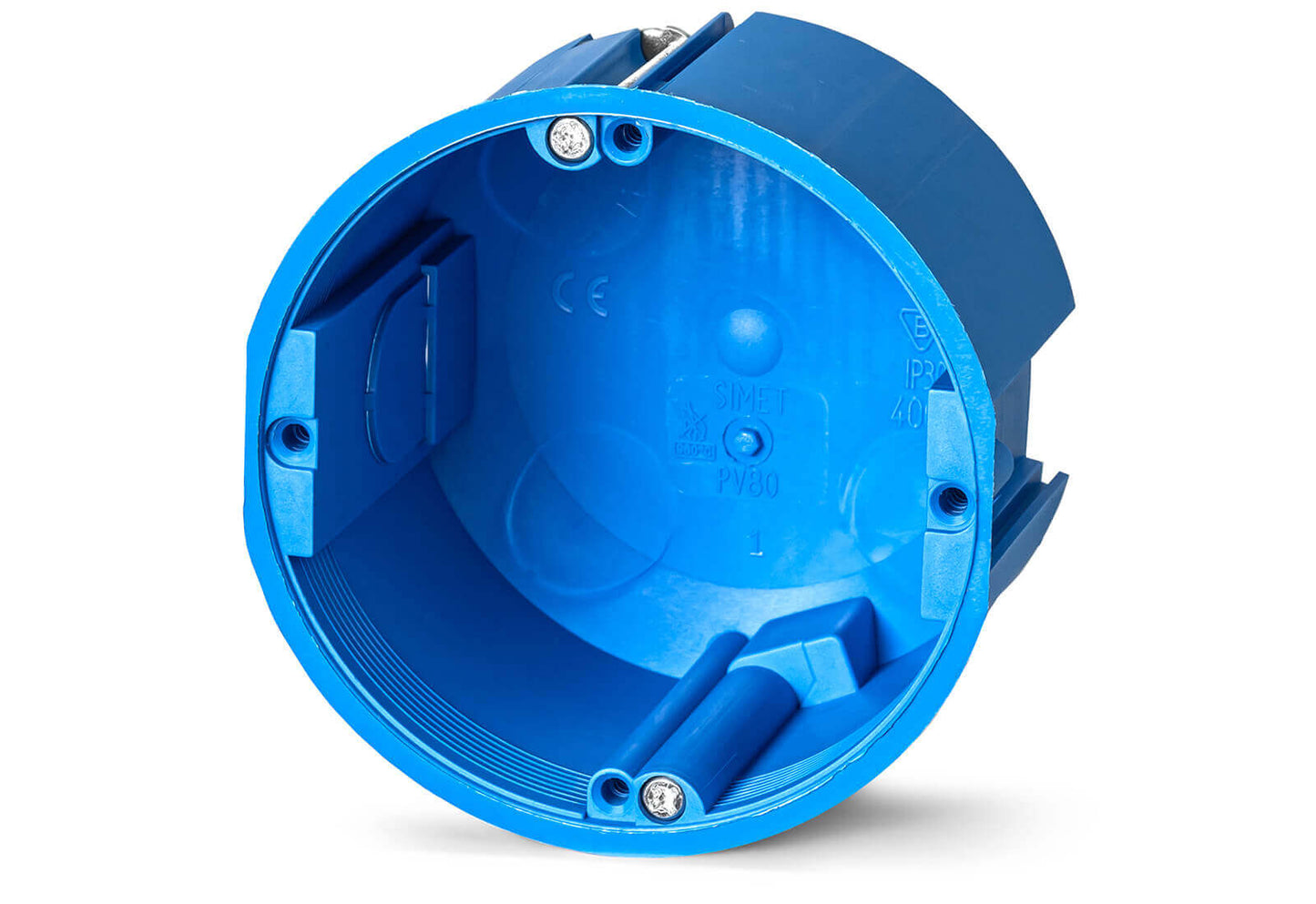 Harutoos kaanega d=83 h=60 sinine/valge, halogeenivaba