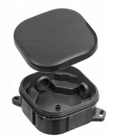 Harukarp ümar 90x90x40 must IP54